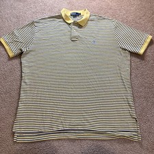 Polo Ralph Lauren Polo Shirt Mens Size XL Blue Yellow Classic Short Sleeve