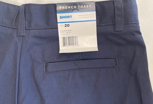 French Toast Boy's Short, School Uniform Size: 20 Adjustable Waist Twill Pleated - Picture 6 of 7