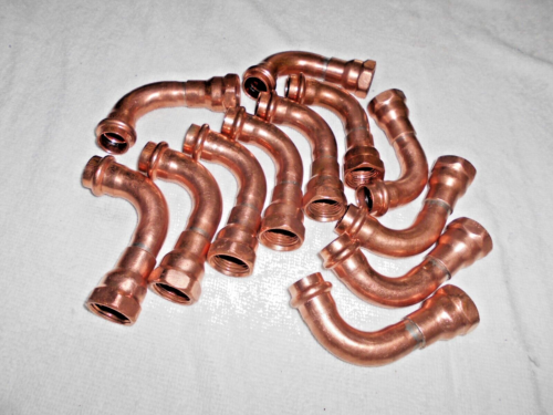 1/2" PRESS X 1/2" FEMALE ELBOW NIBCO COPPER PROPRESS FITTING 12@$4.50 EA FRE SHP
