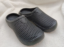 Kids Casual Clogs Slip On Shoes Waterproof Black Sandals Slippers