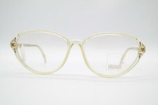 Vintage Metzler 5055 120 Transparent White Black Oval Glasses Frame NOS