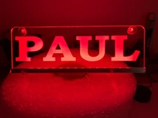 Personalised  Name Plate Usb Led Light ,Truck ,Van, Bus, App RGB Remote Control