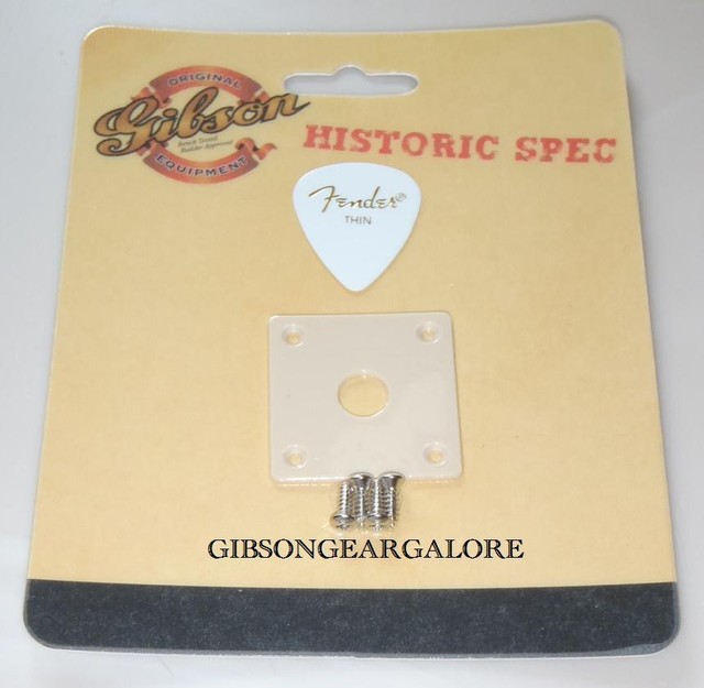 Gibson Les Paul HISTORIC Output Jack Plate Creme Input Guitar Parts Cream R9 R8 eBay