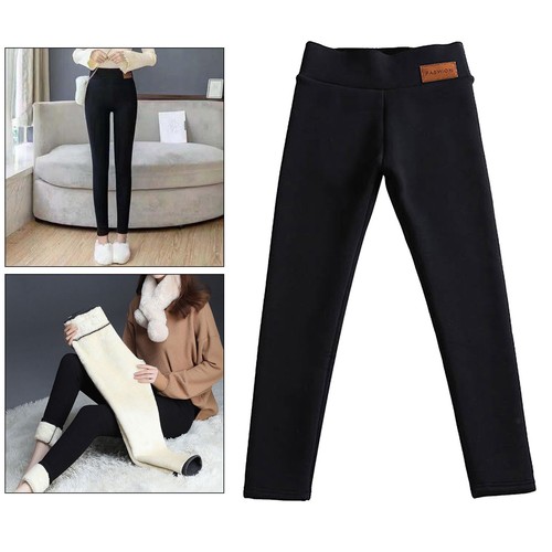 Women Ladies Thermal Winter Fur Fleece Lined Legging High Waisted Leggings S-3XL - Picture 1 of 26