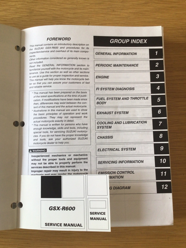 Suzuki GSX-R600 K6 (2006) OEM Service Manual - Picture 3 of 5