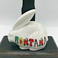 Lynn S Morris 1981 Montana Rabbit Bunny Piggy Bank 