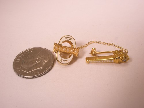 Beta Sigma Phi Exemplar Vintage Tack Lapel Pin sorority fraternity pledge p46 - Picture 2 of 6