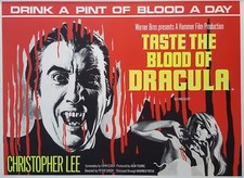 1970 Taste The Blood Of Dracula Movie Poster 11X17 Transylvania Vampire 🦇🍿