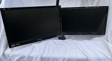 2x Dual 22inch Business 1080p Gaming Monitors With Stand