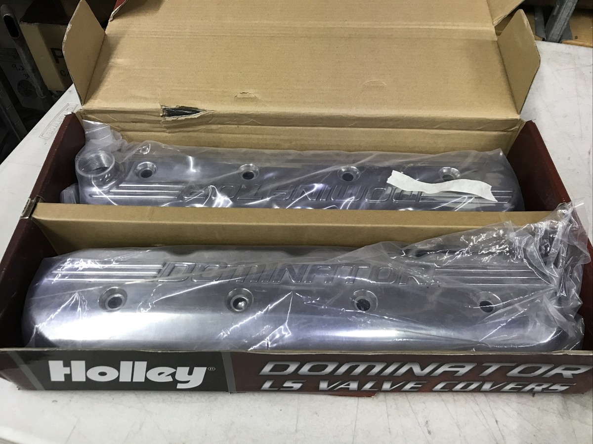 Holley GM LS Tall Valve Cover Set - Polished Holley GM LS Tall Valve Cover Set - Polished