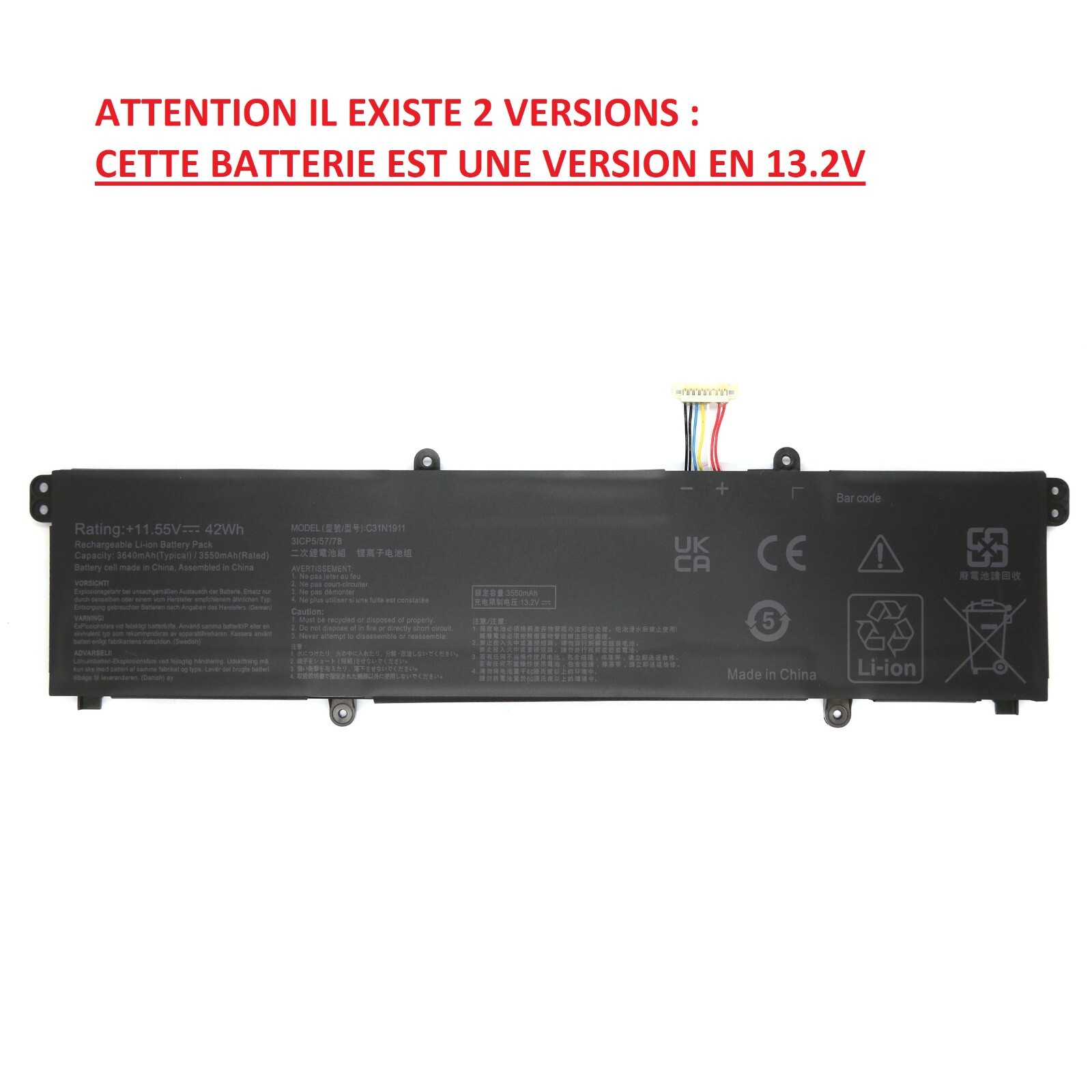 Batterie ASUS VivoBook Flip 14 pour corriger les coupures de votre PC portable