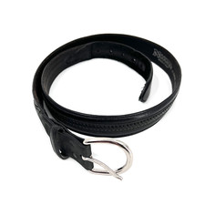NOCONA BELT CO Men's Size 42 Black with Woven/Braided Detail 1-3/8" Leather Belt