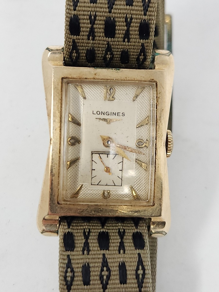 70s vintage Longines tank watch 腕時計 タンク Vtg 10K Gold Filled Longines Tank Art Deco Cal 9LT 17 Jewels Works