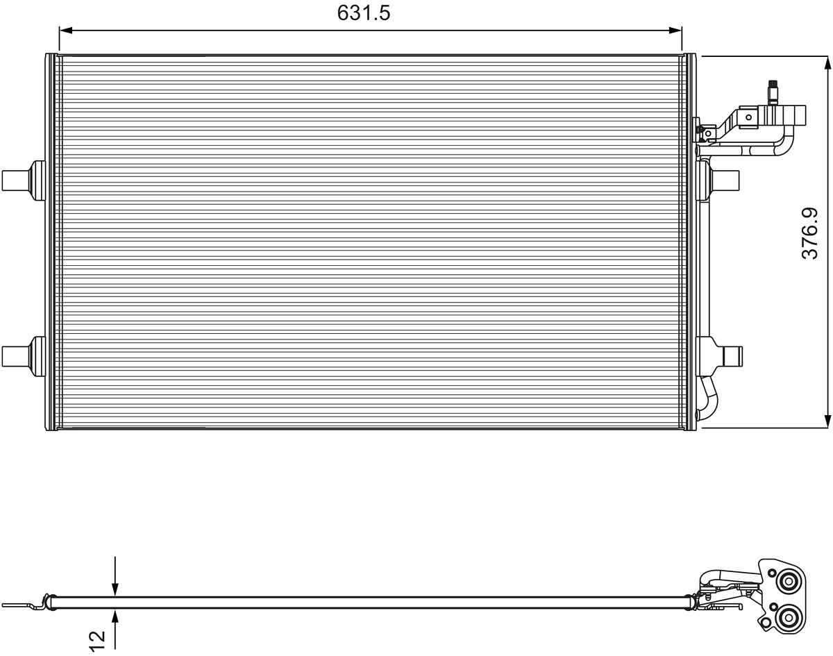 Nissens Condensatore Climatizzatore 940086 – Ricambio Per Volvo C30, S40 II, V50, C70 II, Codici OE 30647932, 31332301