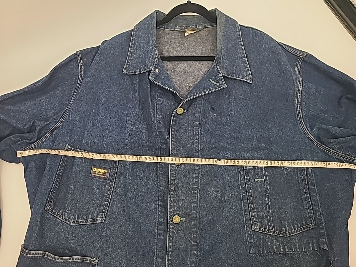 Vintage OshKosh B'Gosh Denim Chore Coat Union Made Sanforized Jean