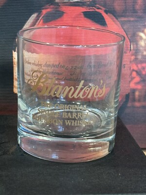 New Blanton's Original Single Barrel Bourbon Rocks Glass Rare Whiskey Gold