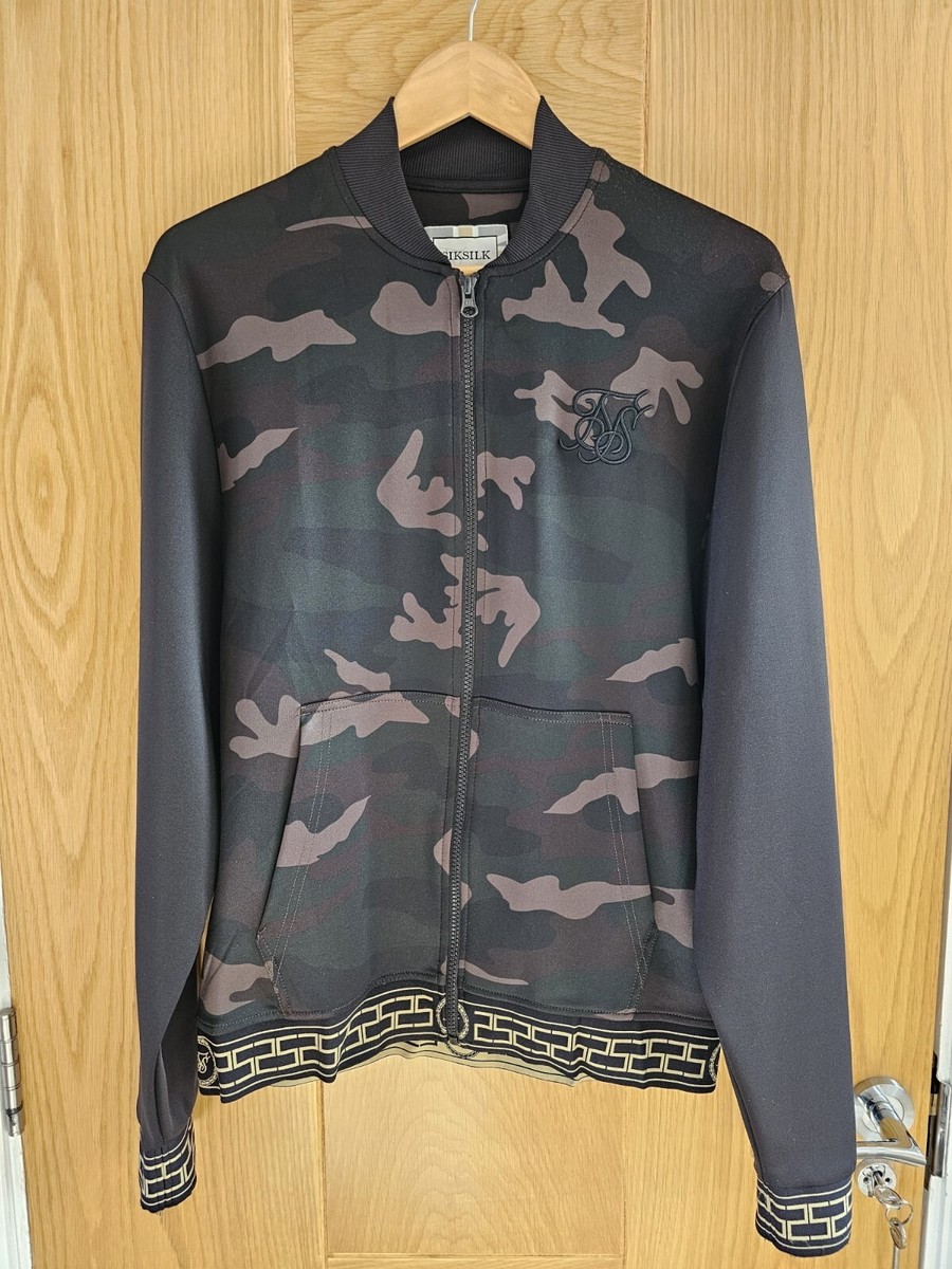 SikSilk Camo Bomber Jacket (Medium) Brand New Without Tags