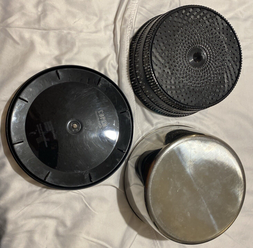Copco Turbo Stainless Steel Salad Spinner Silver With Black Lid Healthy Cooking - Picture 6 of 8