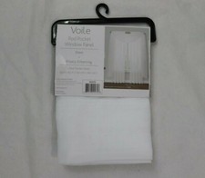 Voile Rod Pocket Window Sheer Curtain Panel White 59" X 63"