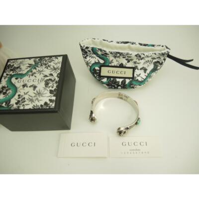 GUCCI ブレスレット　ag925 Gucci Silver 925 Ag925 Tiger Head Stone Bangle Bracelet From