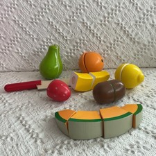 Melissa  Doug Cutting Fruit  Vegetable Lot Wooden Pretend Play Food Kitchen