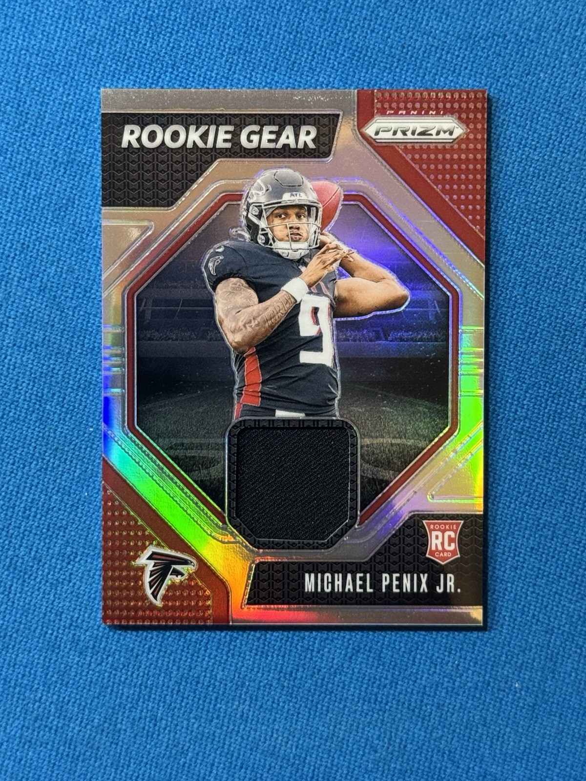 2024 Panini Prizm - Rookie Gear Michael Penix Jr. #RG-MPJ (MEM, RC) Silver Prizm