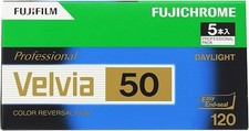 FUJIFILM Reversal Film Fujichrome 120 VELVIA 50 EP NP 12EX 5 rolls F/S w/Track