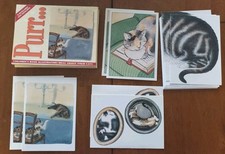 Lot of 8 Note Cards Cat Kittens VTG Greeting Card PURR Stationary