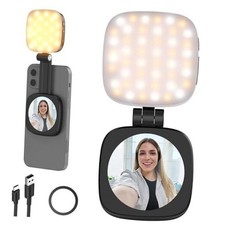 BASICS Magnetic Selfie Light Compatible with MagSafe iPhone,CRI95 NL48B Black
