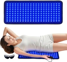 UTK Blue & Red Light Therapy Mat for Body, 23" X 11" Large Infrared Light Therap