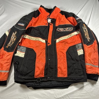 FXR performance technology Snowmobile Jacket Men s XL Black/orange Vintage 90s 