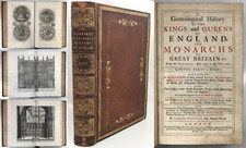 1707 Sanford KINGS & QUEENS OF ENGLAND Genealogical History Monarchs ILLUSTRATED