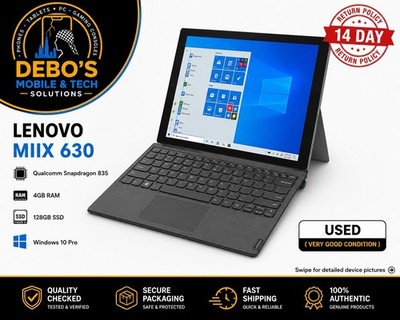 Lenovo Miix 630 12.3  Touchscreen Snapdragon 835 4GB RAM 128GB SSD w/ Keyboard