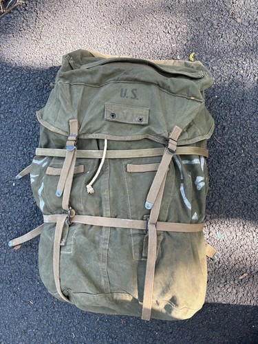 WW2 US Army USMC Marine Corps Ruck Sack Field Gear Lot w/ Medic Pouch ...