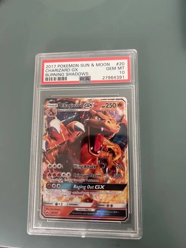 Charizard GX 20/147 PSA 10 Gem Mint 2017 Pokemon Burning Shadows Holo