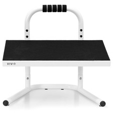 VIVO White Ergonomic Height Adjustable Standing Foot Rest Relief Platform