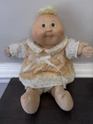 1985 Vintage Cabbage Patch Kids Preemie Green Eyes Blonde Tuft 1 Dimple