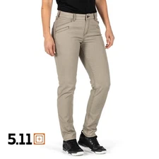 NWT 5.11 Tactical Women’s Defender-Flex Slim Pant 8Tall Stone $90 Stretch Twill