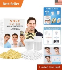 50g Painless Nose Wax Kit for Hair Removal - 20 Applicators Included