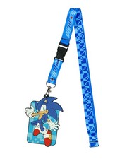 Sonic The Hedgehog Lanyard Pixel Design Rubber Sonic Case ID Holder Keychain