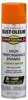 Rust Oleum Professional High Performance 15 Ounce Safety Orange Spray Paint