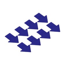 Arrow Sticker 4x3", 16 Pack Directional Sign Frosted Adhesive Decal, Blue