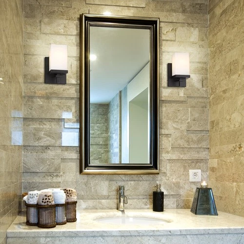 Golden Lighting DDDD-BA1 Maddox 8" Tall Bathroom Sconce - Brushed Champagne - Picture 7 of 11