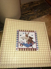 Yellow Gingham Rabbit Bear Sheep 2004 Havoc New 4x6 Baby Photo Album