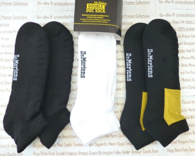 Dr. Martens 3er-Pack kurze doppelte Doc Socken für Herren sortiert S-M oder M-L tief geschnittene Socken neu in Verpackung