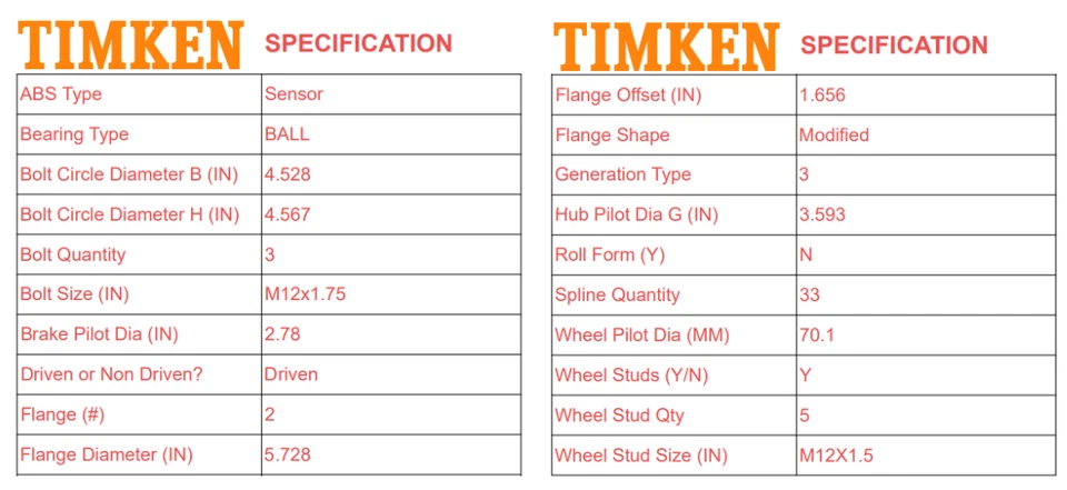 Ступица подшипника переднего колеса TIMKEN для Buick Allure Century Venture Pontiac Montana - Изображение 3 из 4