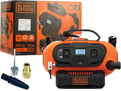 Black+Decker Kompressor 11 bar Luftpumpe + Zubehör BDCINF18N-QS