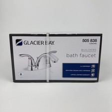 Glacier Bay 4'' Centerset 2-Handle Low-Arc Builders Bathroom Faucet Chrome