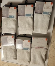 Interiors By Design Rod Pocket Lace Window Panels White 84 Inch Length  6 packs