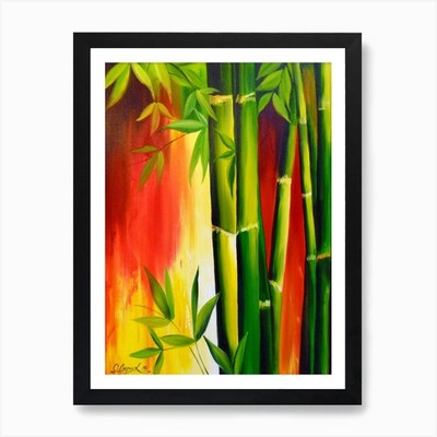 Bambus Kunstdruck gerahmt Wandbild Poster Leinwanddruck Bild